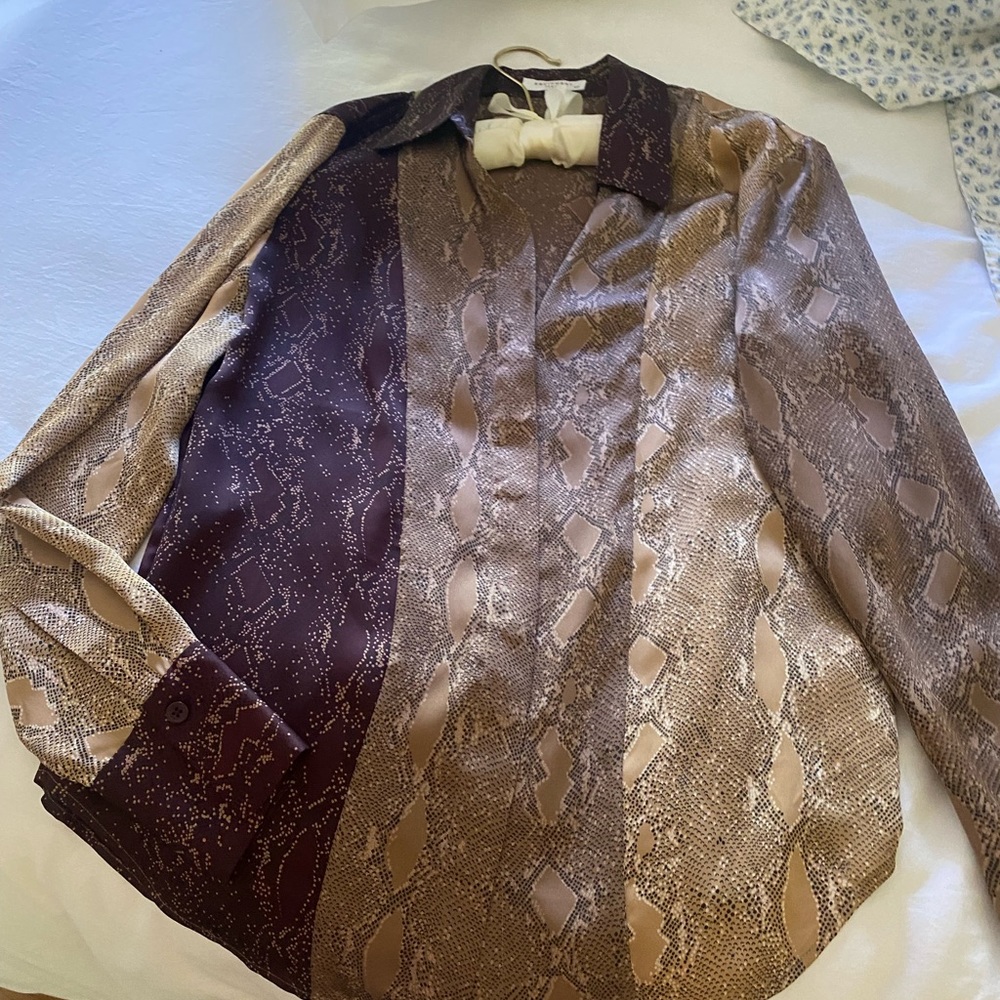 Gorgeous equipment blouse never worn size small